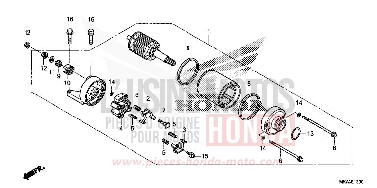 MOTEUR DE DEMARRAGE de NC750X DCT MAT GUNPOWDER BLACK METALLIC (NH436) 2017